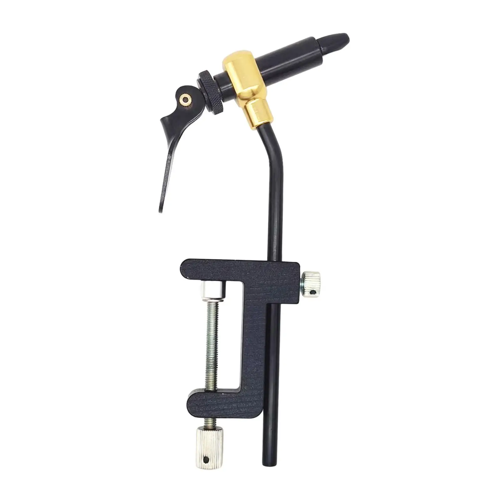 

360 Degree Rotation Assist Hook Binding Vise Fly Tying C Clamp Vise with Hardened Steel Jaws Lure Making Tools