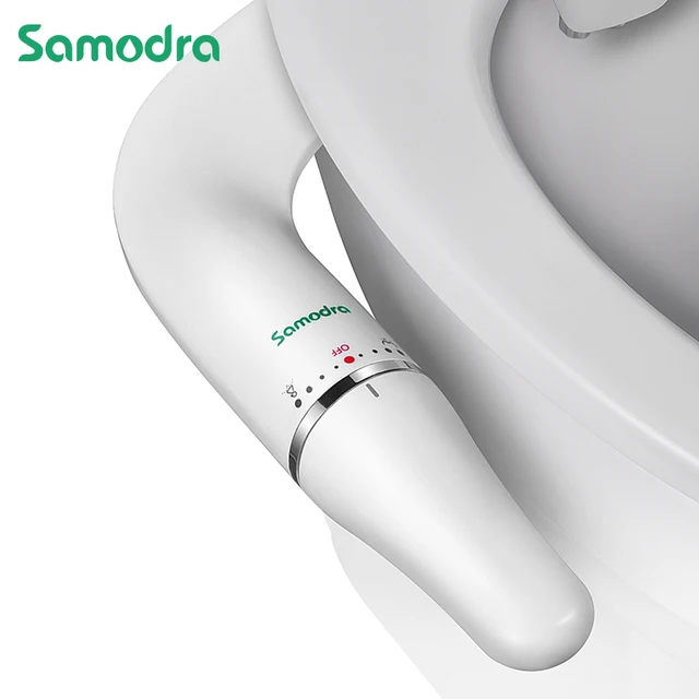 SAMODRA Bidet ห้องน้ํา Ultra-Slim Bidet Toilet Seat ATTACHMENT พร้อมทองเหลือง Inlet ปรับความดันน้ําห้องน้ําสุขอนามัยฝักบัว 1