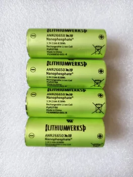 4 batterie nuove LITHIUMWERK A123 26650 ANR26650M1B 3.2V 2500mah 30C 70A ricaricabili al litio ferro fosfato