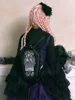 New Ita Lolita Bag Mochila Personality Coffin Mochilas Mujer Halloween Dark Print Backpack 3 Usage Ways Zipper Women Bags 5