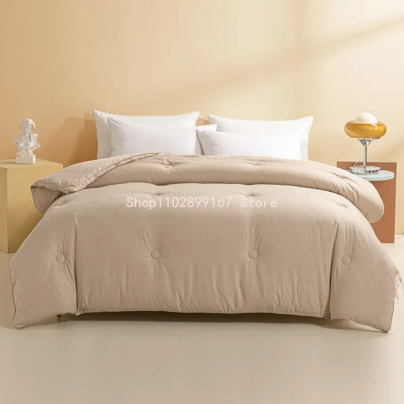 

Thick Skin-friendly Chemical Fiber Bed Quilt Quilted Comforter Super Warm Double Bed Perfect for Autumn-winter Only Quilt