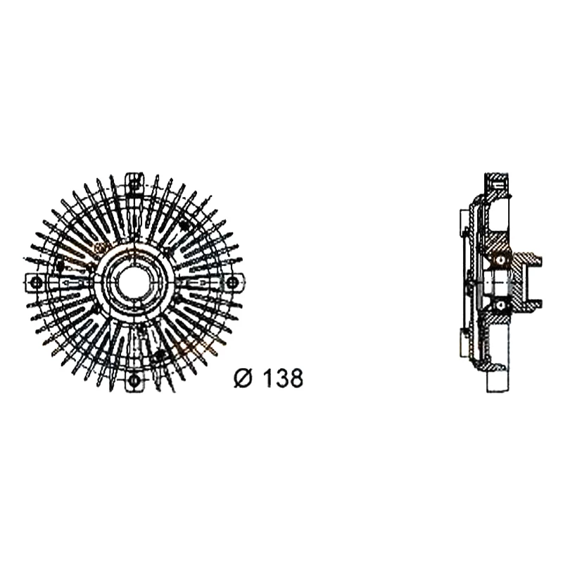 

b mw 6E2 463 5CS i6E 24M 65E 285 185 E28 518 i5E 28M 535 i5E 285 20i 5E2 852 5e Fan clutch Fan coupling 4 eyes Fan clutch