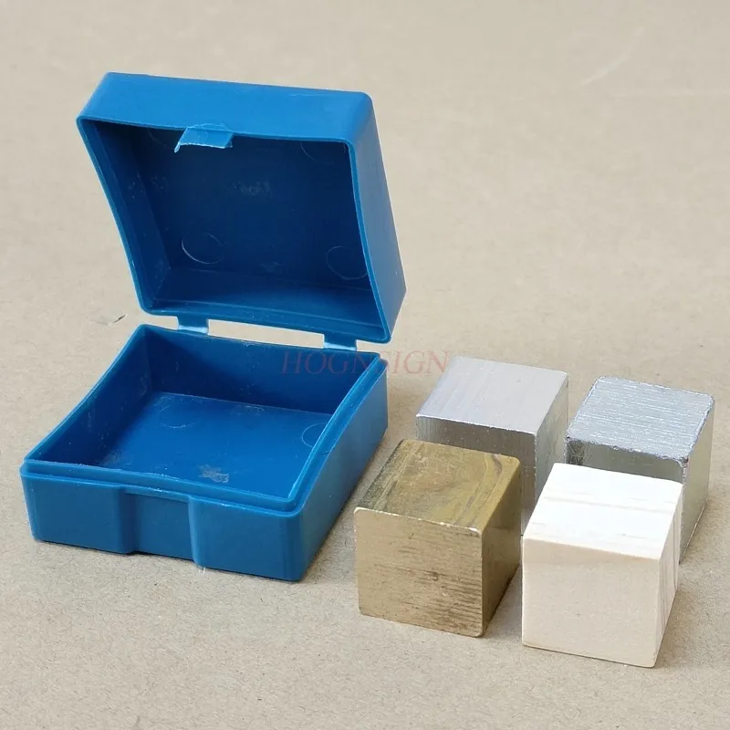 Physics Experimental Equipment 2cm Cube Group Copper Iron Aluminum Wood