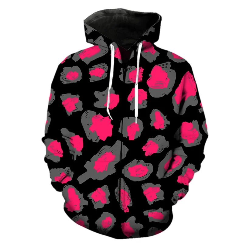 thumbnail image 1 of Nueva sudadera con capucha con cremallera y estampado de leopardo en 3D para hombres y niños, sudaderas con textura de piel de animal estilo Harajuku, sudaderas geniales de calle de manga larga de gra, 1 of 5
