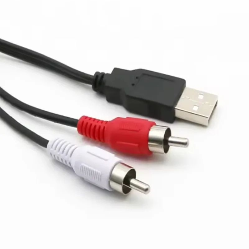 Enhanced Audio-Visual USB to Dual RCA Cable
