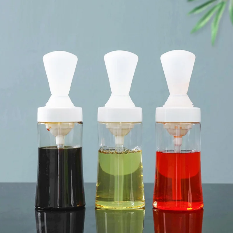 Portable Silicone Oil Brush with Bottle Barbecue Grill Oil Brushes BBQ Liquid Pastry Kitchen BBQ Tools Gadgets Accessories