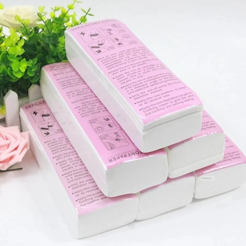 100 Pcs Disposable Hair Removal Wax Paper Easy To Use Safe And Hygienic