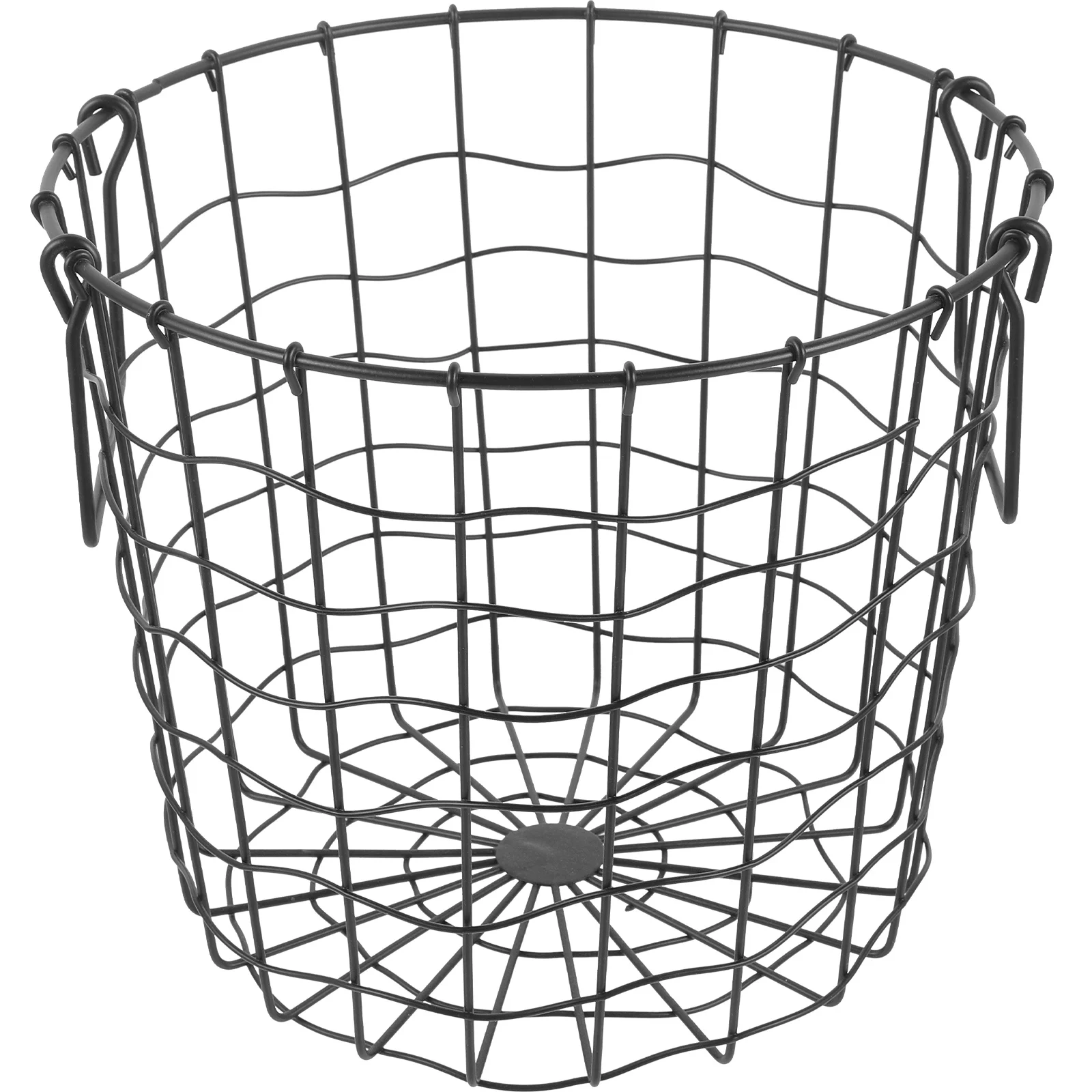 

Country Round Iron Firewood Storage Basket Outdoor (black) Baskets Metal Rack Wire Log Holders for Fireplace Organize Indoor