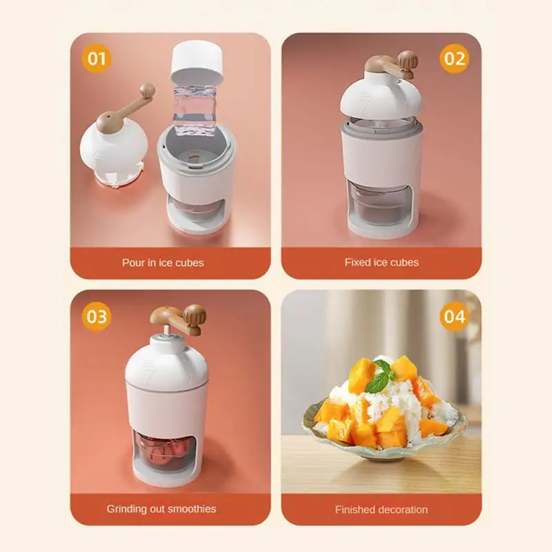 Shaved Ice Machine Home Convenient Small Hand-cranked Ice Machine Continuous Ice Broken Hail Ice Mechanism Ice Smoothie Machine - Image 6