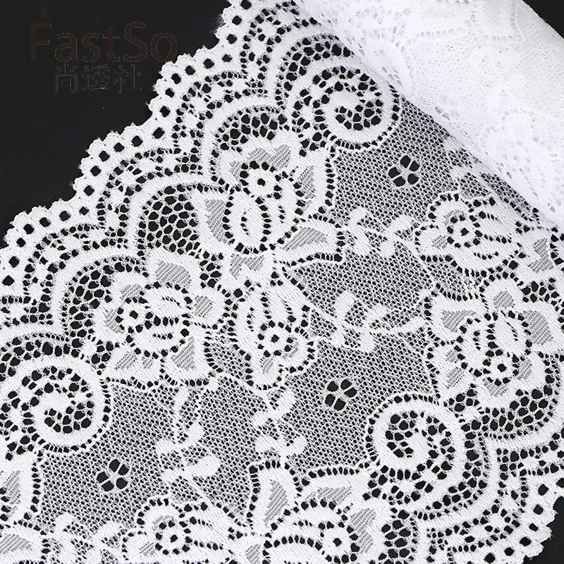 

New Arrival 100X15Cm Elastic Lace Fabric Diy Crafts Sewing Suppies Decoration Accessories for Garments Lace Trim Ribbon Trimming