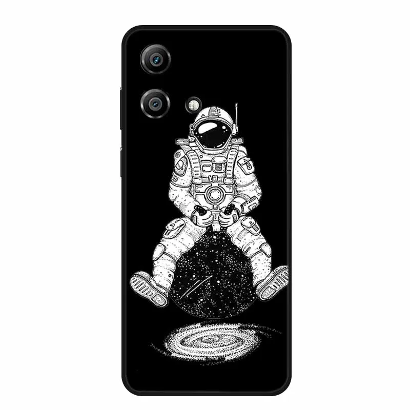 Charming Cartoon Cat Black Silicone Soft Phone Case