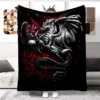 Animal Dragon Blanket Ultra Lightweight Soft Plush Flannel Throws Blanket for Sofa Bed Couch best Office Gifts  demogorgon 5