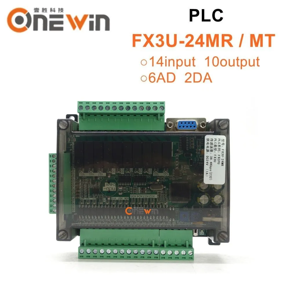 FX3U-24MR FX3U-24MT PLC industrial control board 14 input 10 output 6AD ...
