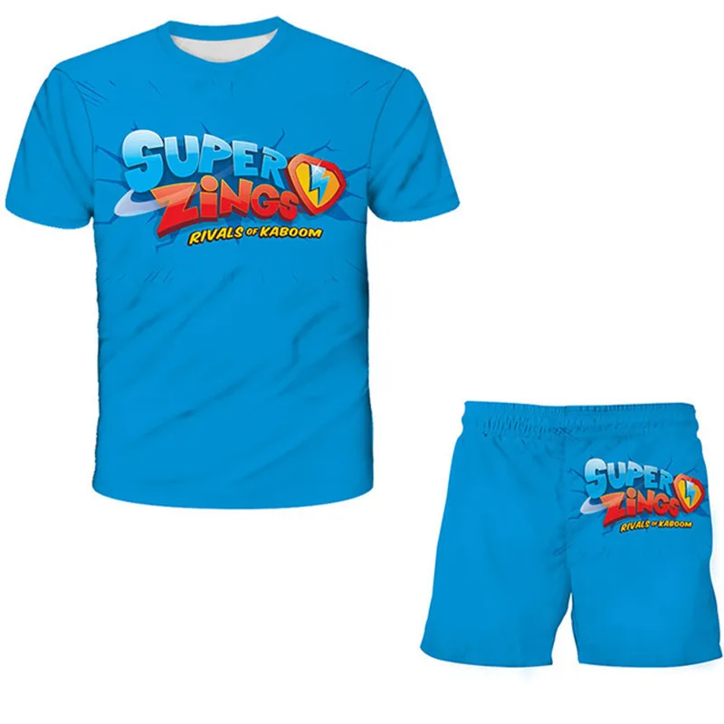 

Summer Kids Fashion Casual Set Boy Girl Cartoon Casual Short-sleeved T Shirts Shorts 2pcs Suit Children 4-14 Yrs Outfit