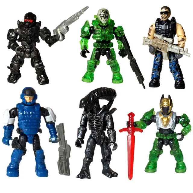 5Cm Mega Bloks Construx Halo Spartan Cally Urabn Soldier Anime Action Figure Building Blocks Collector Edition Construction Toys 1
