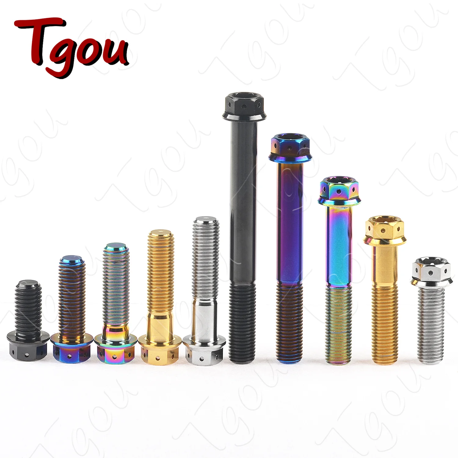 Hexagonal Flange Bolts Titanium Bolt M10x20~90mm Pitch1.25/1.5mm for Motorcycle Disc Brake