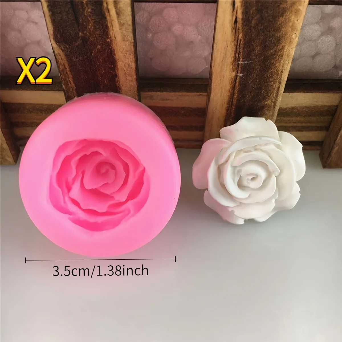 Stampo In Silicone Per Torta A Forma Di Rosa E Foglie | 58x73 Cm Per Decorazioni Fondant Fai Da Te - 3