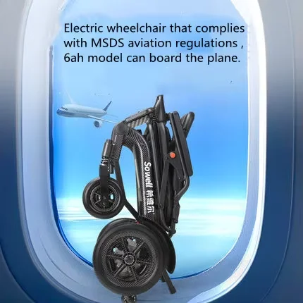 Folding electric wheelchair aluminum lightweight fast lithium battery