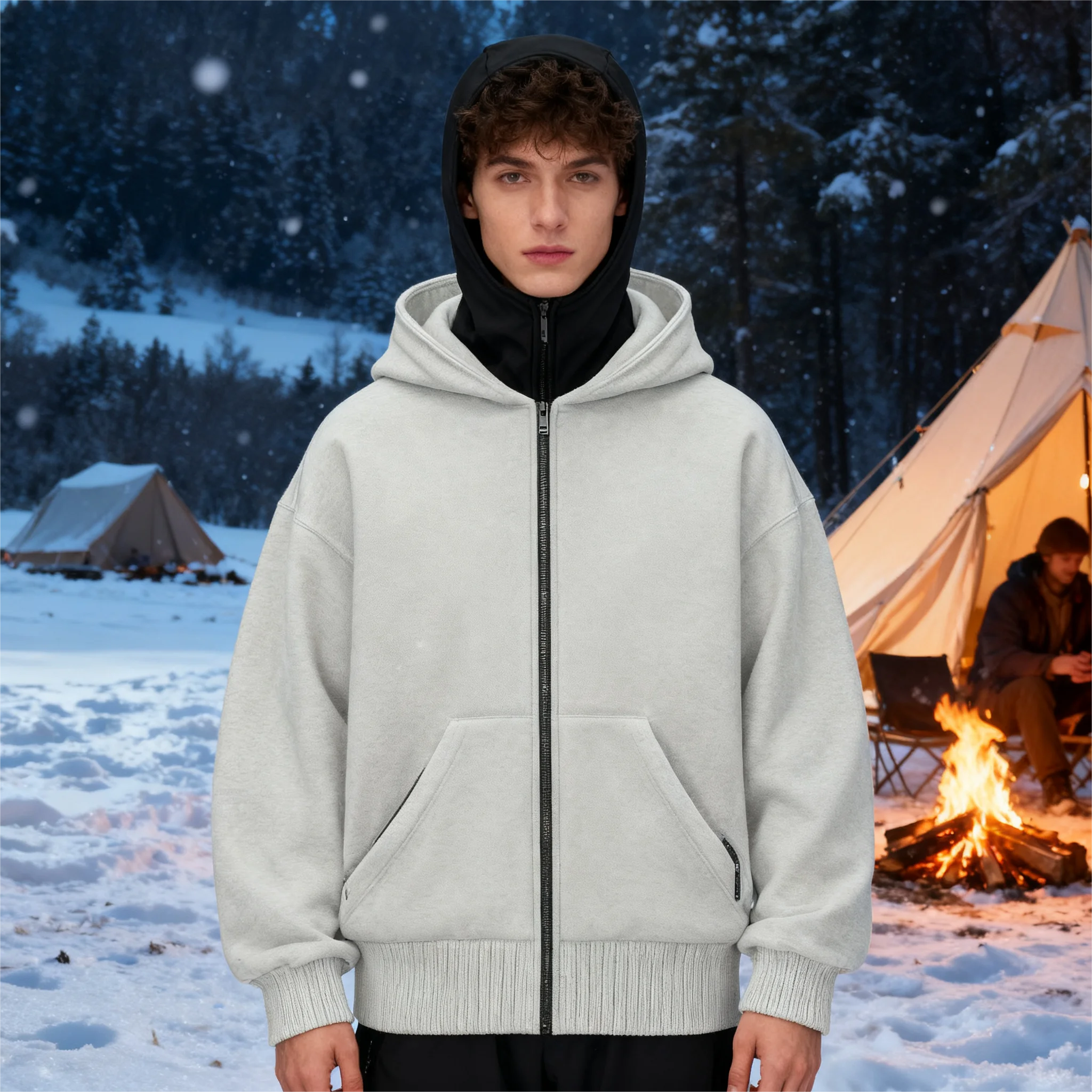 남성용 신상 가을 겨울 캐주얼 스케이트보드 재킷 올 엘리트 레슬링 지퍼 후드티..