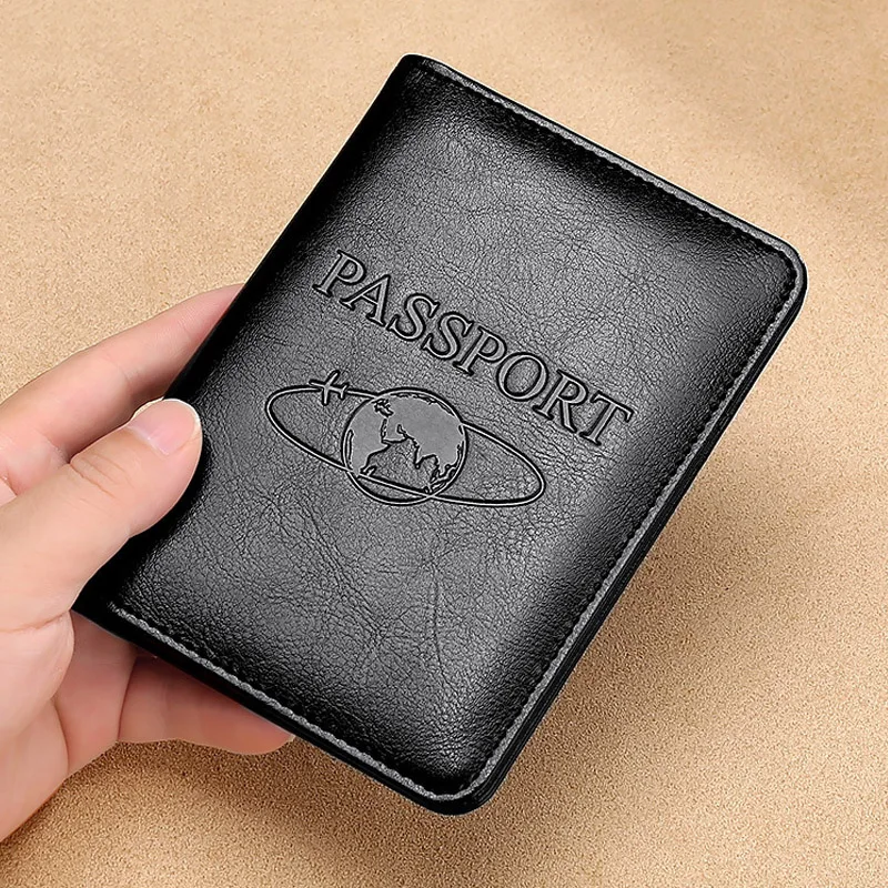 Premium Genuine Leather RFID-Blocking Travel Wallet & Document Organizer