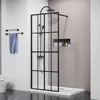 Shower door  -  Transparent frame shower screen with walk-in black finish makes bathing experience easy and strong construction 1