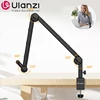 Vijim LS25 Microphone Stand Extendable Metal Suspension Scissor Arm Stand Phone Camera Fill Light Desktop Mic Clip Holder Tripod