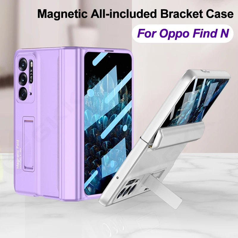 

GKK Original Magnetic Hinge Case For OPPO Find N Case 360 All-included Screen Glass Protection Stand Hard Cover For OPPO Find N