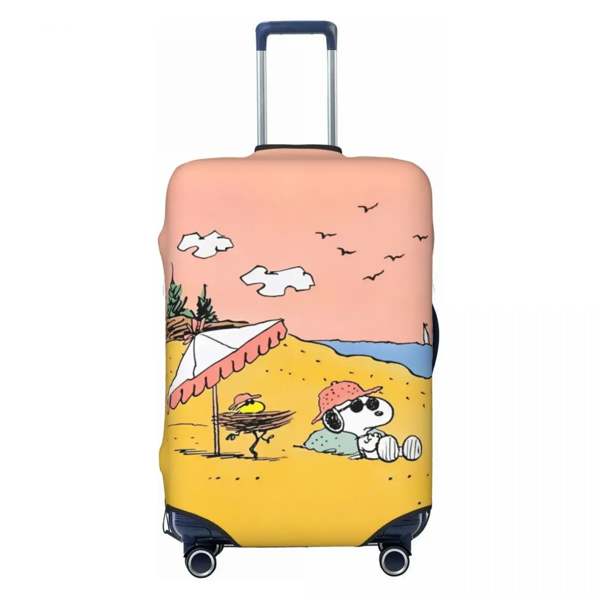 MINISO SNOOPY Cartoon Anime Suitcase Cover Holiday Travel Elastic Luggage Supplies Protection 2