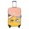 MINISO SNOOPY Cartoon Anime Suitcase Cover Holiday Travel Elastic Luggage Supplies Protection 2