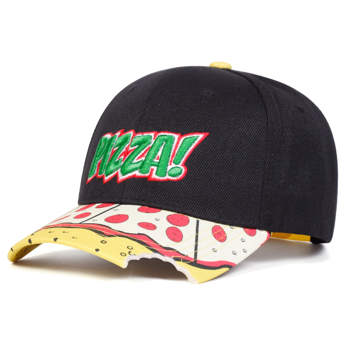 Unisex PIZZA Brief Stickerei Baseball Caps Frühling Herbst Outdoor Einstellbare Casual Hüte Papa Hut Sonnenschutz Hut – Detail 2