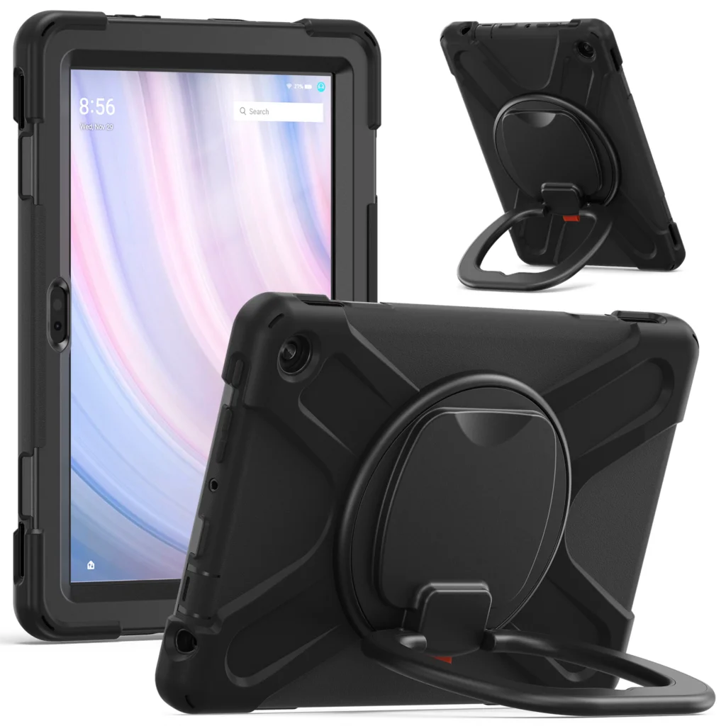 360° Rotating Multi-Layer Protective Case with Shoulder Strap and Handle Grip