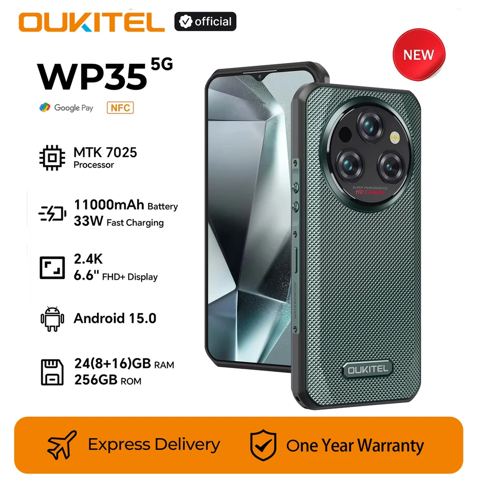 Oukitel WP35 Rugged Smartphone, Android Mobile Phone, NFC Oukitel WP35 Rugged Smartphone, Android Mobile Phone, NFC