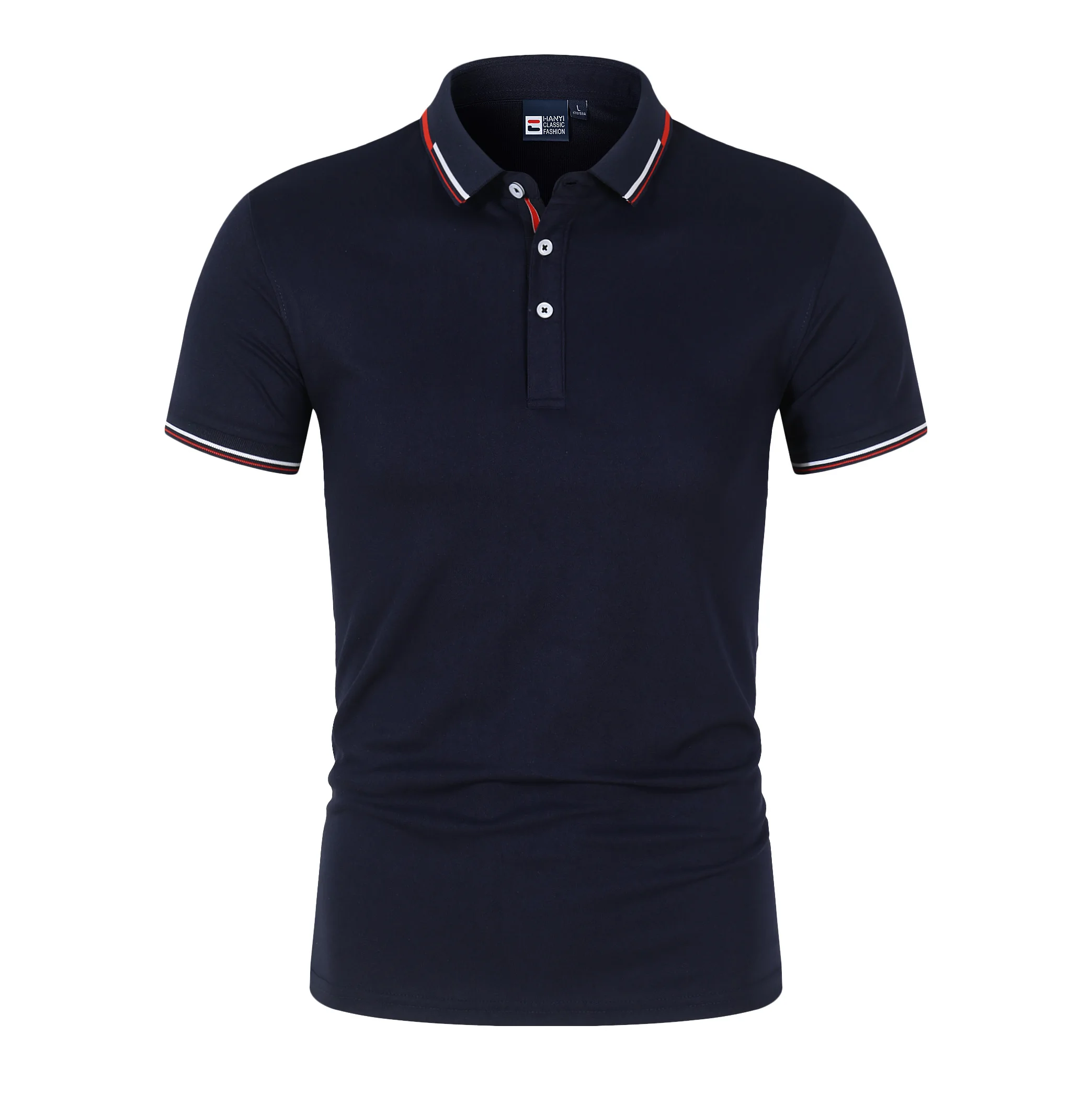 Description Picture 4 of item100% Cotton Polo Men Shirt Short Sleeve Polo Shirt Contrast Color Polo Summer Streetwear Casual Fashion Men tops