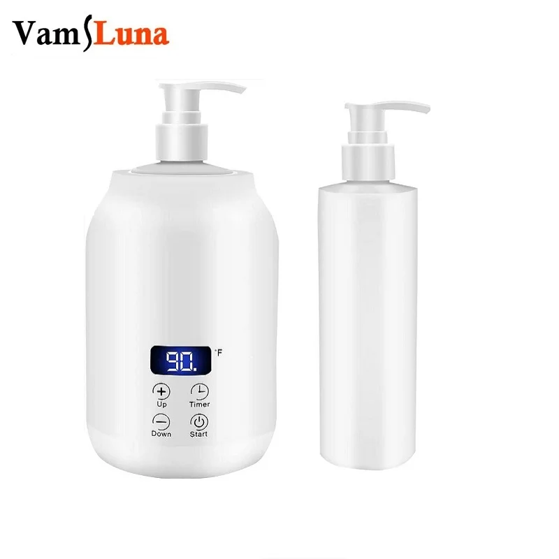 250ML Electric Massage Oil Warmer Digital Lotion Cream Heater With LED Display Bottle Dispenser For Home Pro Salon Spa Massage