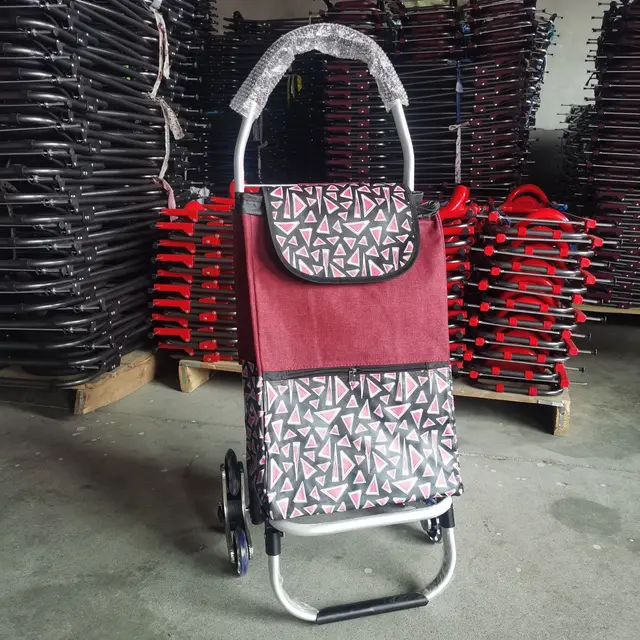 Hordozható Otthoni Bevásárló Kosár Kis Pótkocsi Hatkerekű Lépcsőn Összecsukható Kocsi Carrito Pluable Con Ruedas Kert - Image 2