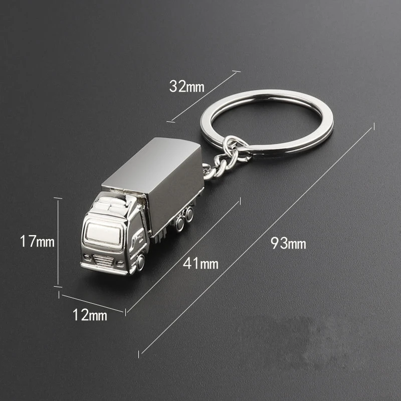 20Pcs Metal Truck Lorry Car Key Ring Keyfob Keychain Creative Gift Lovely Keyring
