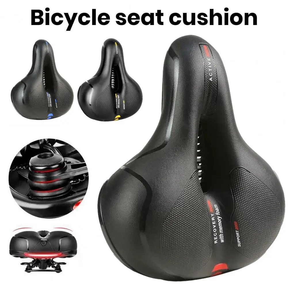 

Bike Seat Bicycle Saddle with Taillight Mountain Cushion Bicycle Big Butt Widened Soft Saddle Comfortable Seat Bike Accessories