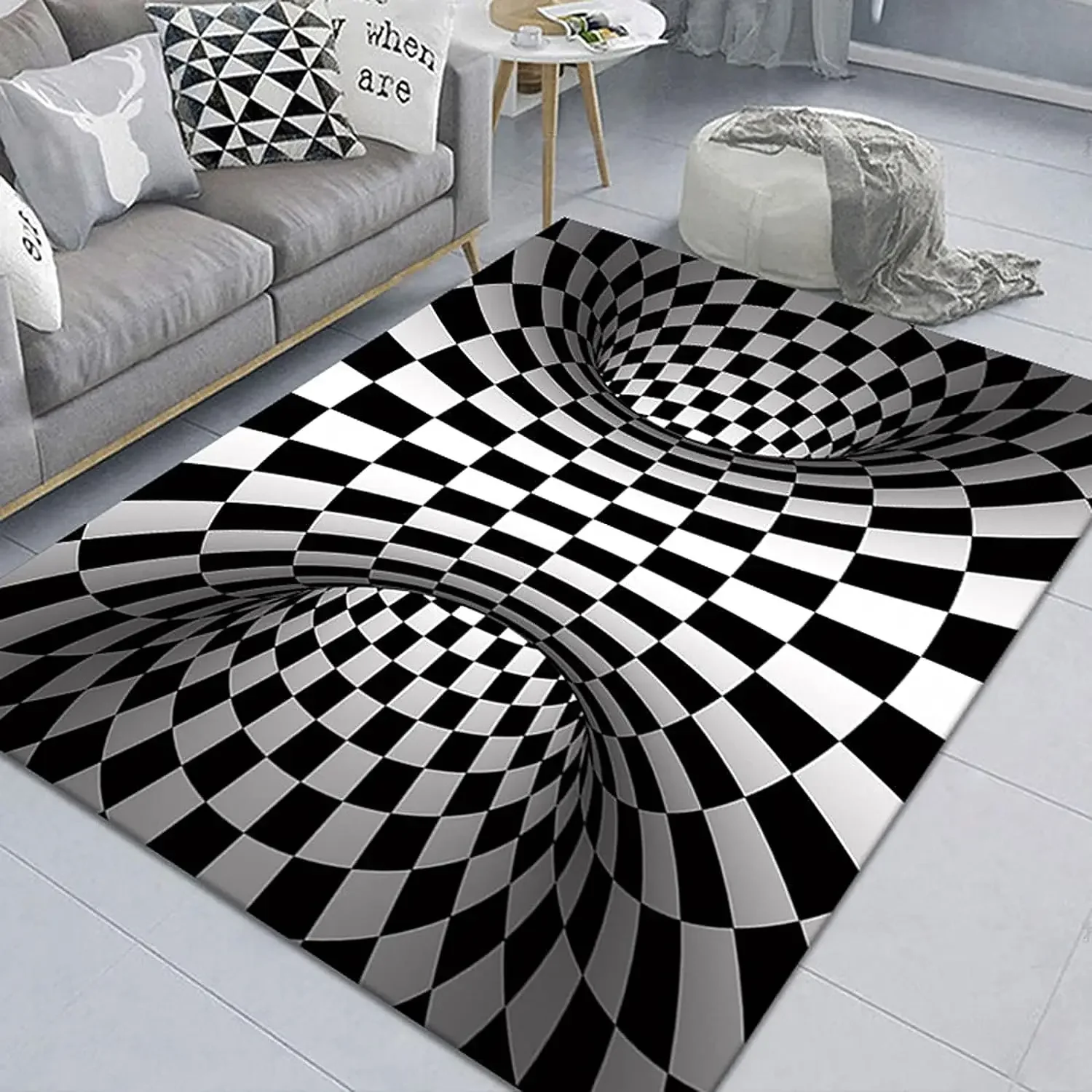 3D Vortex Illusion Rug 4