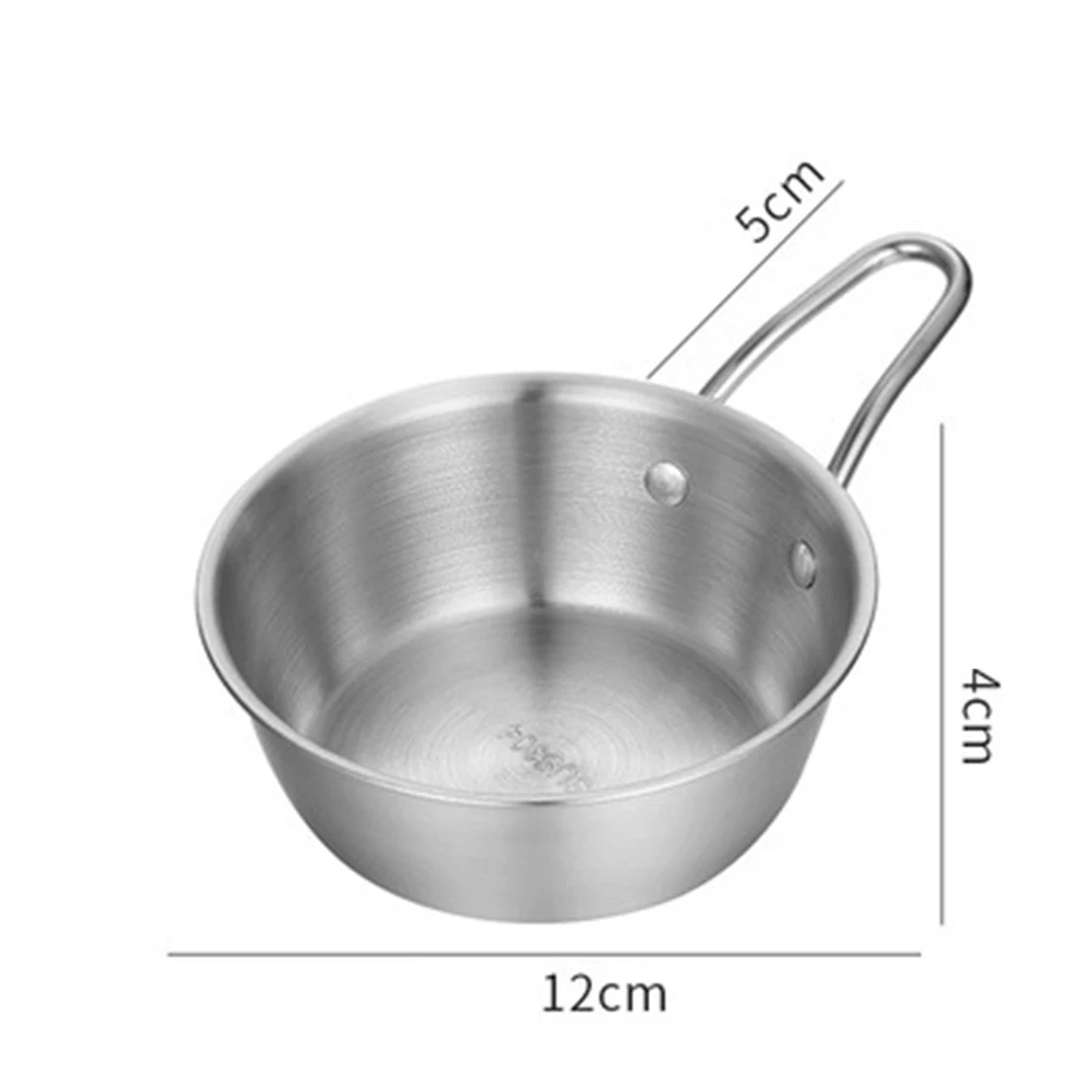 Outdoor Sport Rice Wine Bowl Rice Bowl Korean Seasoning Bowl Color Silver Gold Thickened With Handle S 10.5x5x3.6cm