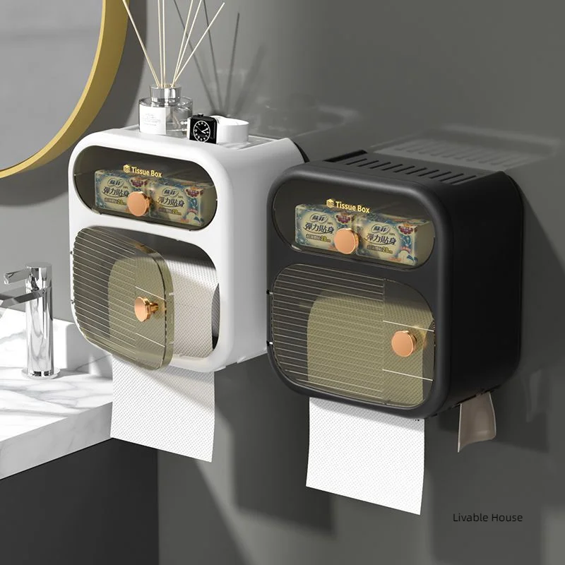 

Toilet tissue holder, toilet tissue holder, non perforated tissue holder, wall mounted roll paper box paper towel holder