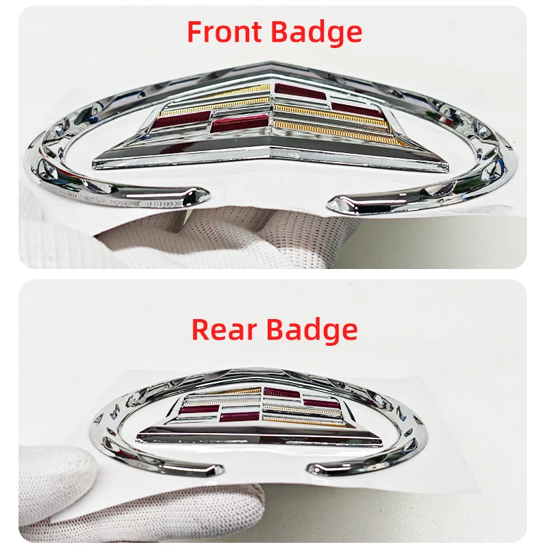 캐딜락 로고 SRX ATS XTS 2021 2020 2019 2018 2017 차량용 전면 중앙 그릴 엠블럼 후면 트렁크 배지 스티커 액세서리 1개