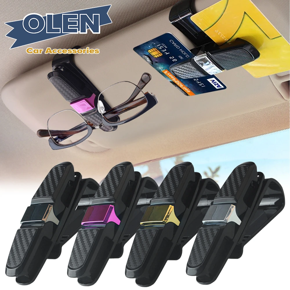 1/2 Pcs Glasses Holder For Car Sun Visor ,sunglasses Clip Card Ticket Holder Eyeglasses Fastener