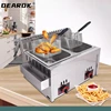 12L Stainless Steel Gas Fryer Countertop Fried Chicken French Fries Machine Commercial Deep Fryer Machine with Dual Tanks 2