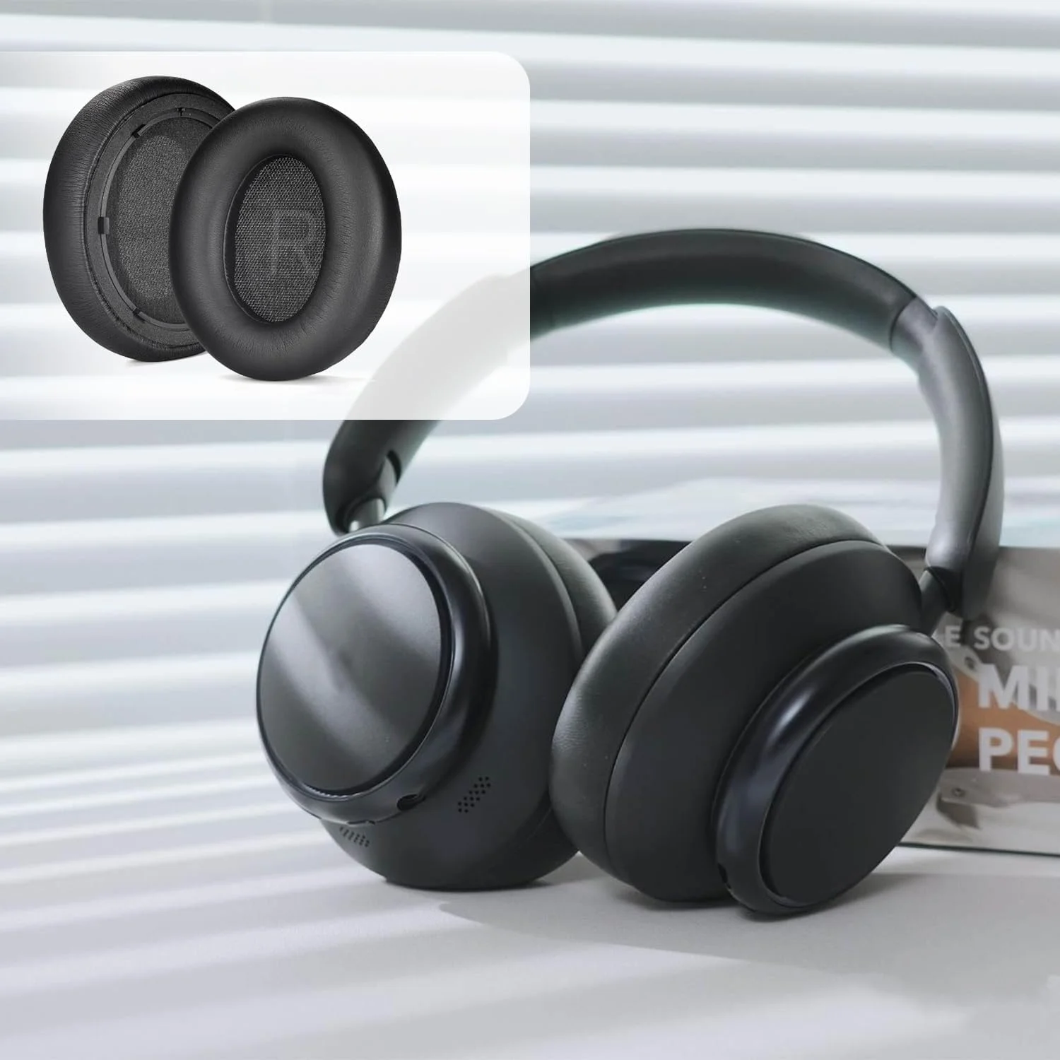 KUTOU Earpads Replacement for Anker Soundcore Space Q45 Headphones Replacement Soft Protein Earpads Earmuffs Ear Cushion Cover