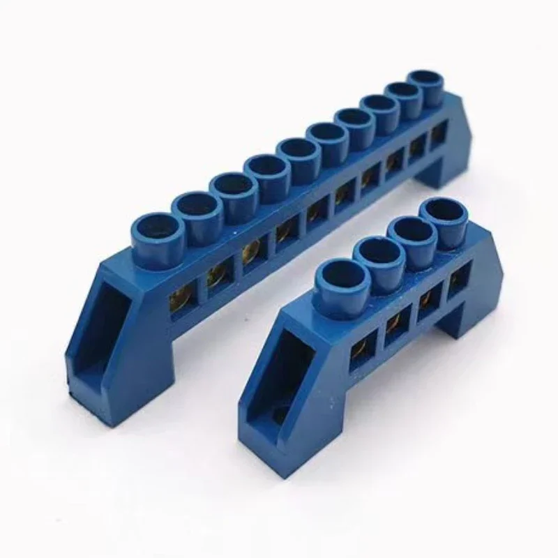 Bridge Type Zero Line Ground Bar Grounding Copper Bar Distribution Box to Zero Terminal Block Connector Earth Neutral 4-12 Hole ground bar connector