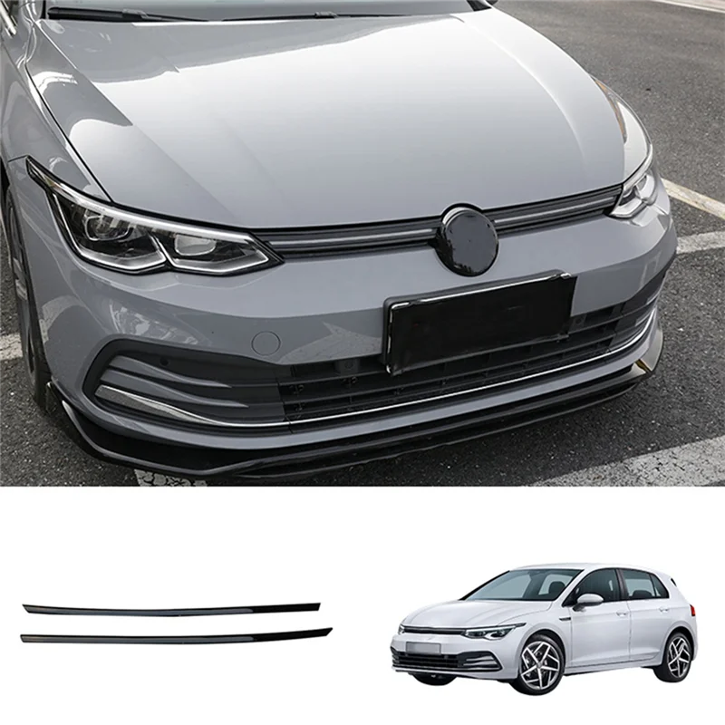 Bandes de Moulage pour Pare-choc Avant de Voiture, Grille Centrale en Maille Noire Brillante, pour VW Golf 8 MK8 2021 2022