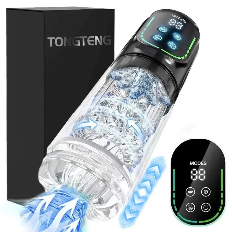 Automatic Thrusting Rotating Male Masturbator Licking Stroker Sucking Blowjob Waterproof Pennis Pump Adult Sex Toys For Men