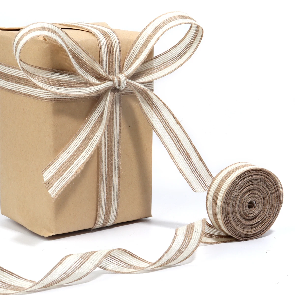 1-10M/Roll White Edge Natural Jute Burlap Ribbon Twine Linen Rope For Gift  Wrapping Supplies DIY Crafts Wedding Party Decoration - AliExpress, image size:1200x1200