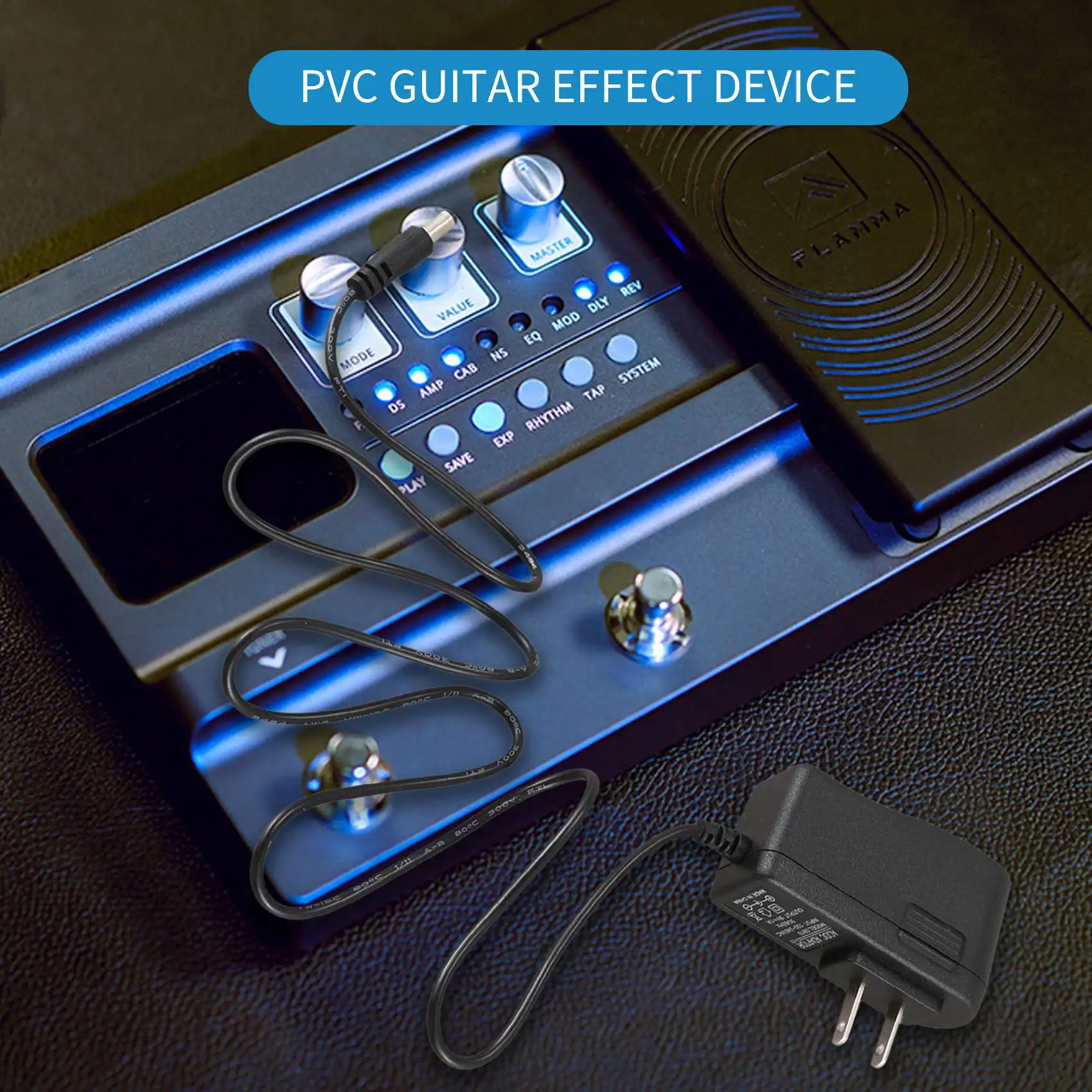 ABUOGuitar Feeects Pedal Mains Replacement Power Supply AC Adaptor 9V 1A