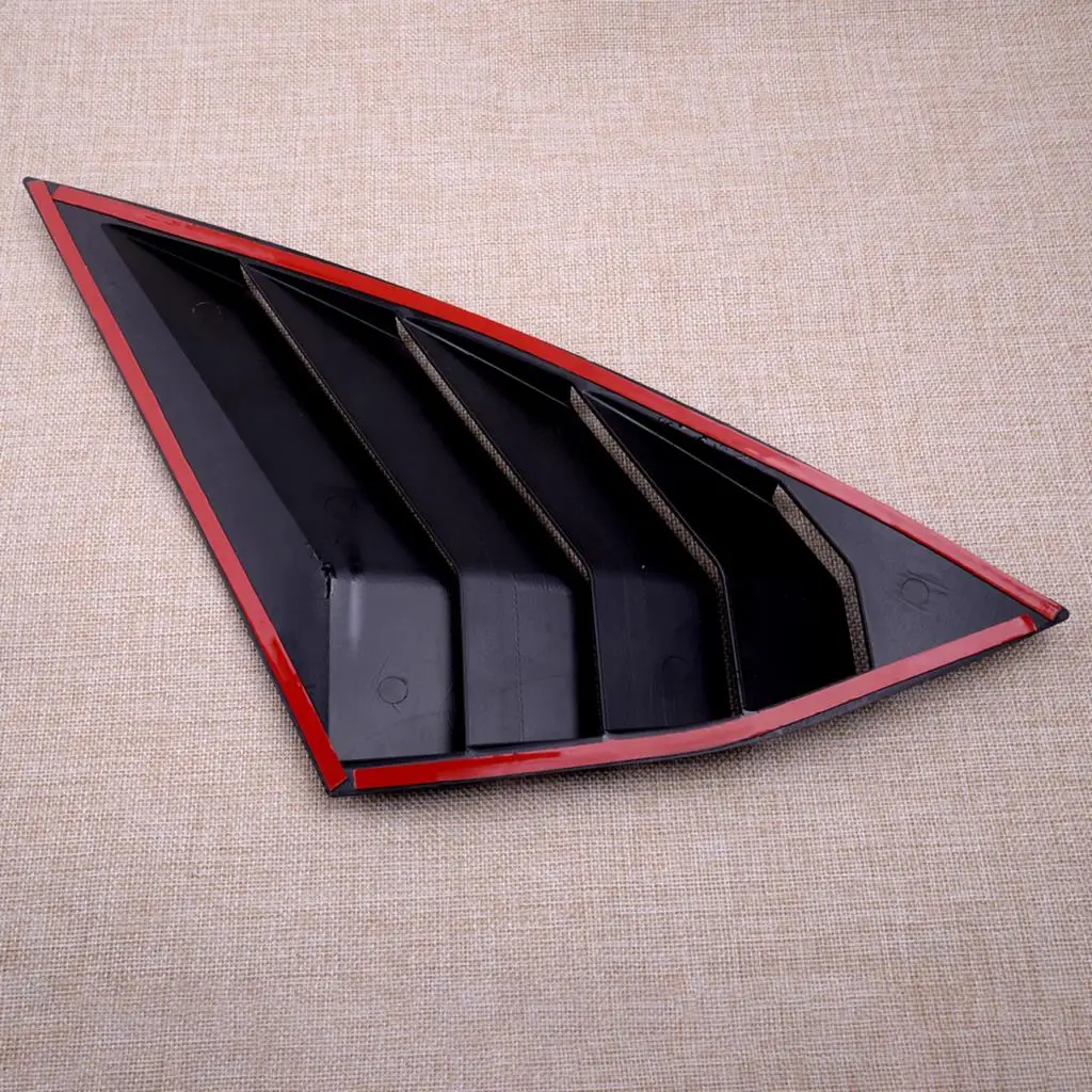 1 Pair Car ABS Exterior Rear Side Window Shutters Louvers Covers Fit for VW Jetta A7 MK7 GLI